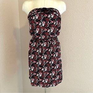 Collection Pimkie red/black floral strapless dress
